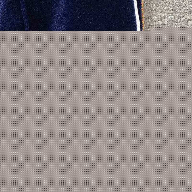 Conjunto Casablanca Veludo Logo Azul