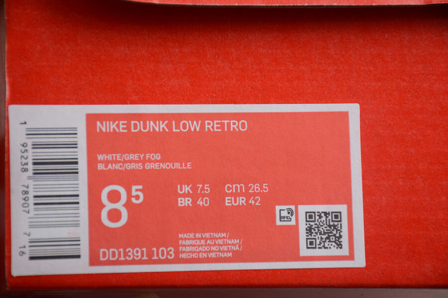 NK Dunk Low Grey Fog