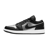 Air Jordan 1 Low Black Metallic Silver