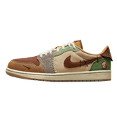 Air Jordan 1 Low Voodoo Flax and Oil Green