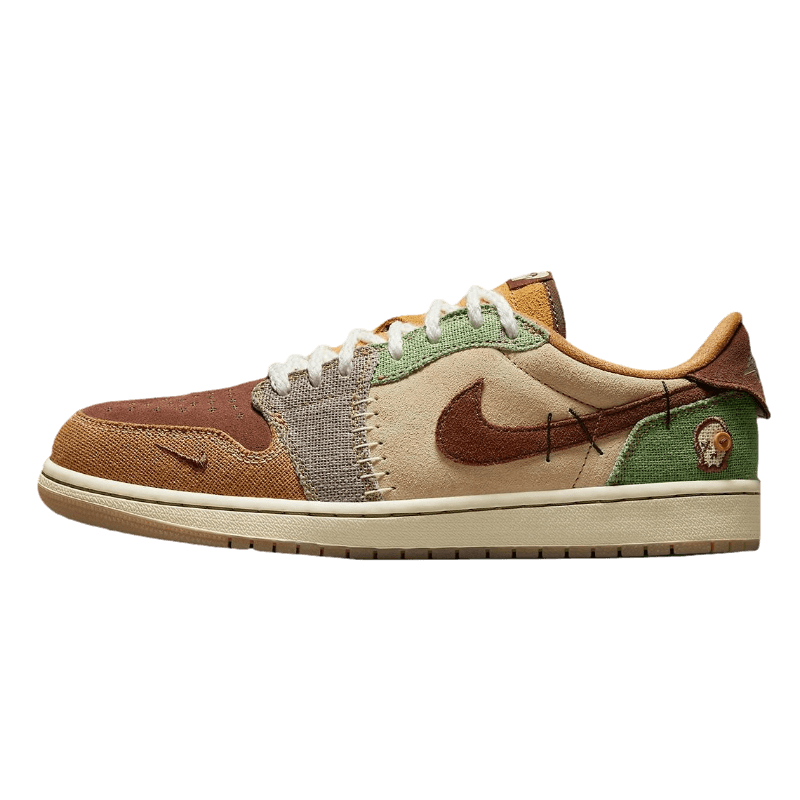 Air Jordan 1 Low Voodoo Flax and Oil Green