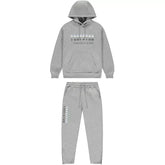Conjunto Trapstar Chenille Decoded 2.0 Hoodie Grey/Ice Blue