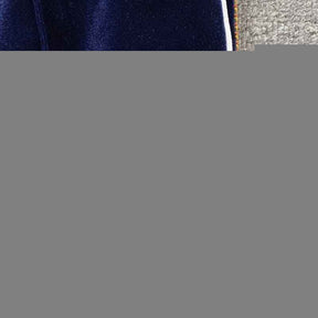Conjunto Casablanca Veludo Logo Azul