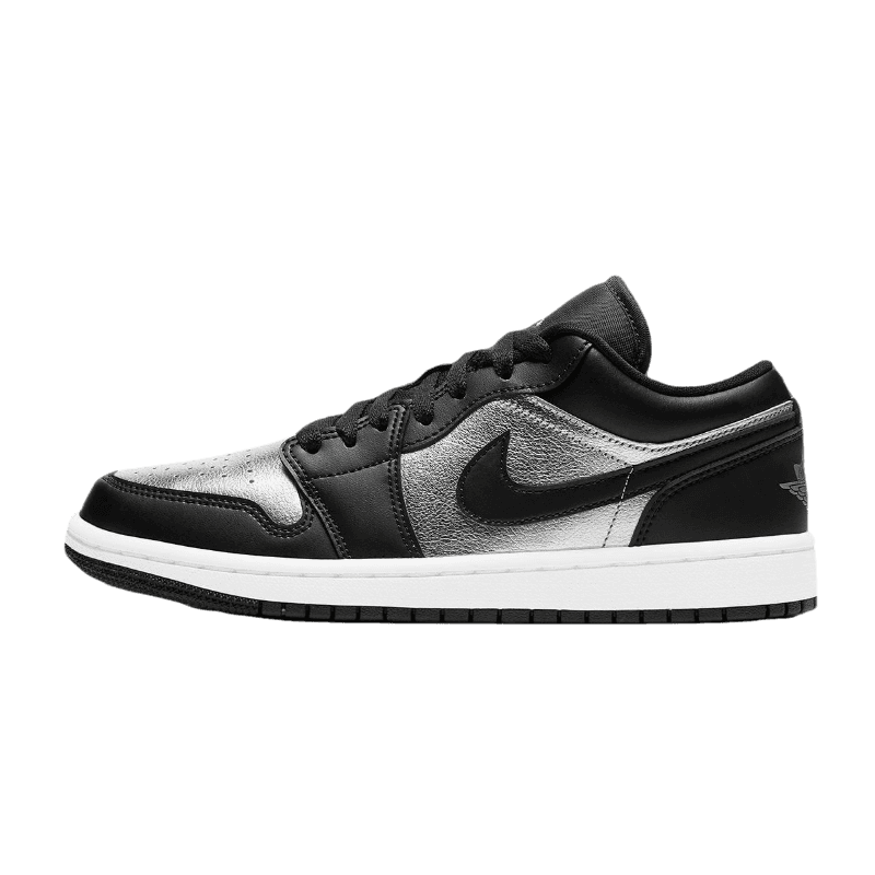 Air Jordan 1 Low Black Metallic Silver