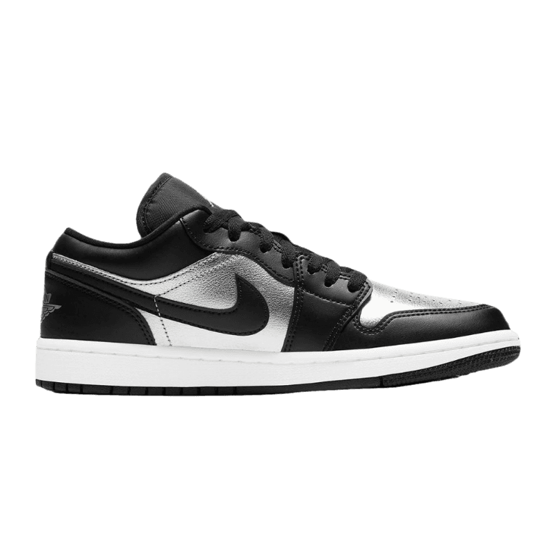 Air Jordan 1 Low Black Metallic Silver